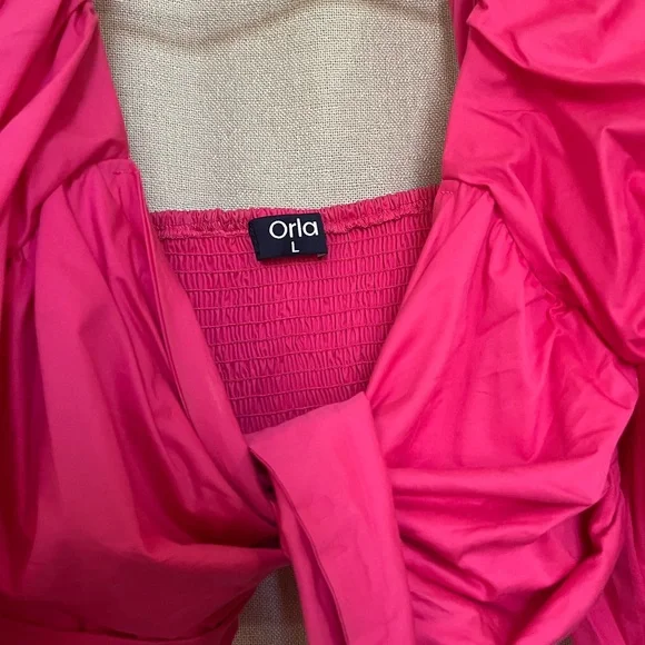 Orla Fuchsia Tie-Front Blouse - Picture 2 of 2